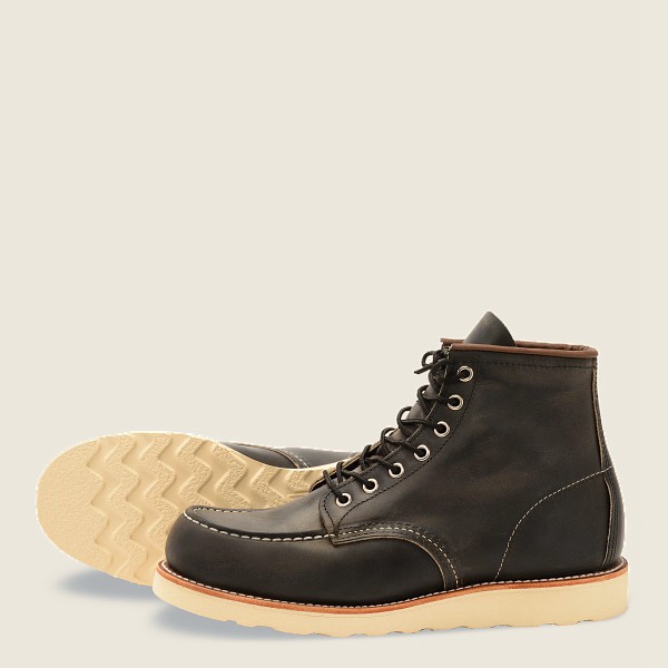 Heritage Støvler Herre - Red Wing Classic Moc - 6-Inch Rough & Tough Læder - Mørkegrå - JWXUER-084